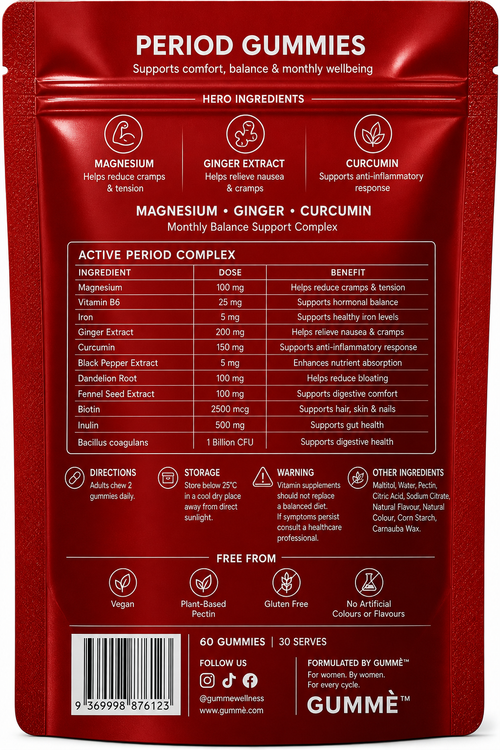 GUMMÉ Period Gummies – Pomegranate Raspberry