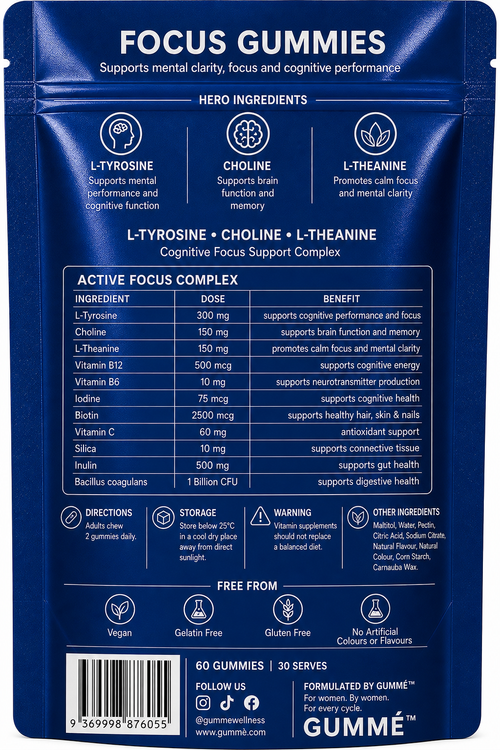 GUMMÉ Focus Gummies – Blueberry Citrus